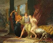 Baron Jean-Baptiste Regnault Socrates Tears Alcibiades from the Embrace of Sensual Pleasure Sweden oil painting artist